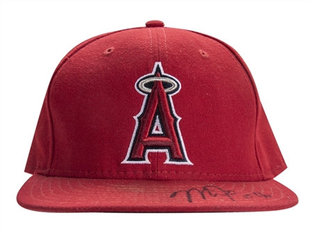2015 Mike Trout Game Used & Signed Los Angeles Angels Cap (Anderson LOA)